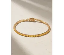 14-karat Gold Sapphire Tennis Bracelet - Yellow