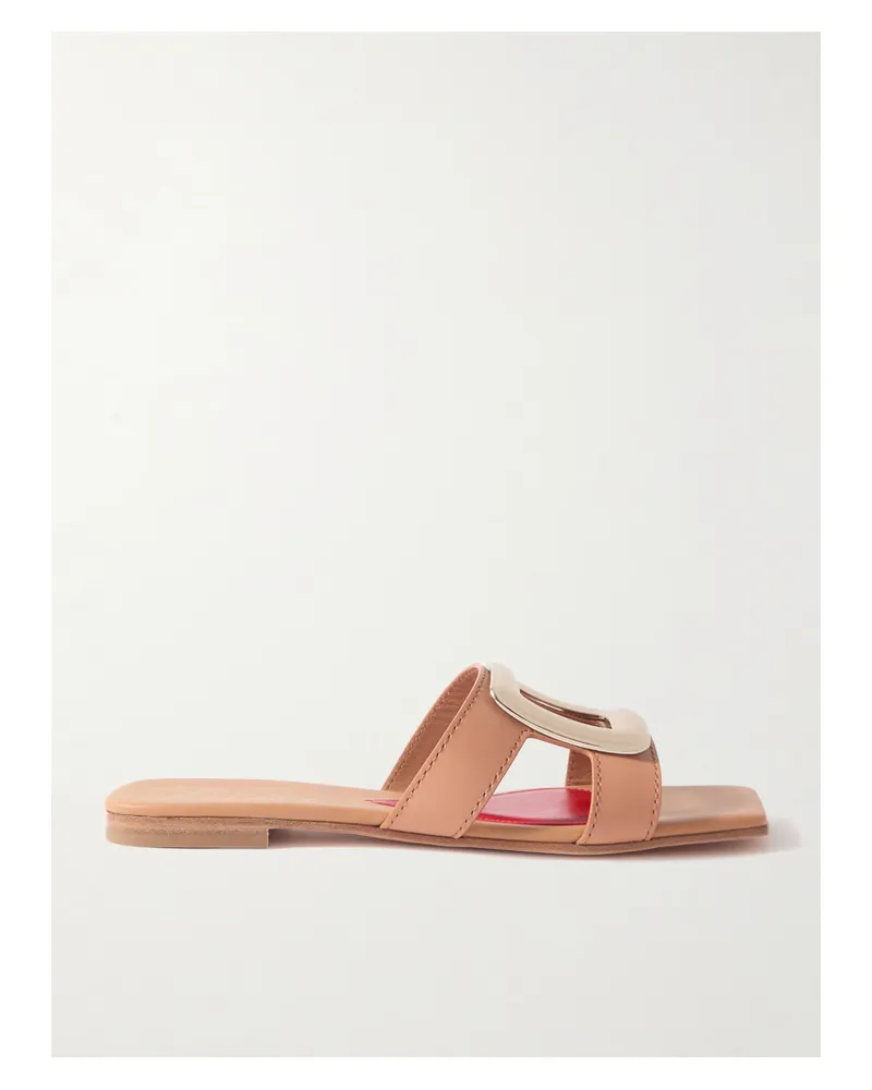 Roger Vivier Benson Embellished Leather Sandals - Brown Brown