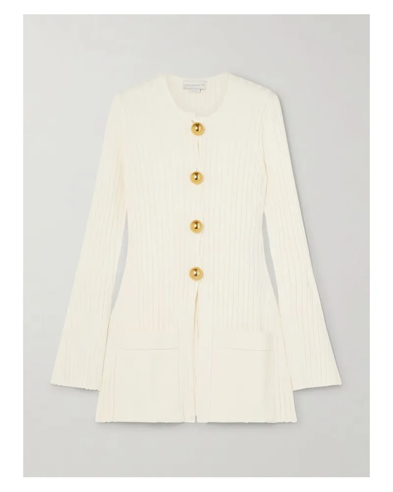 Stella McCartney Cardigan Aus Rippstrick - Elfenbein Elfenbein
