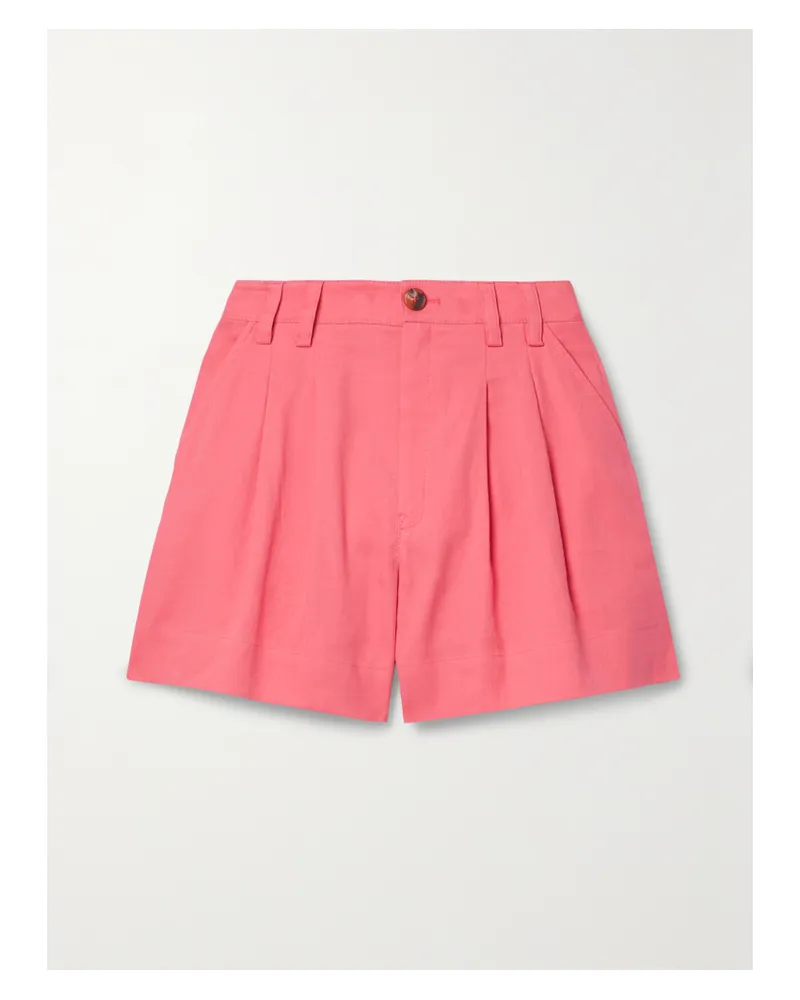 A.L.C. Mateo Shorts Aus Einer Leinenmischung Mit Falten - Pink Pink