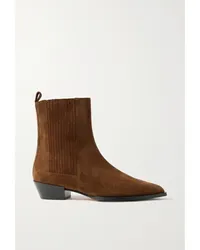 aeyde Belinda Ankle Boots aus Veloursleder Braun