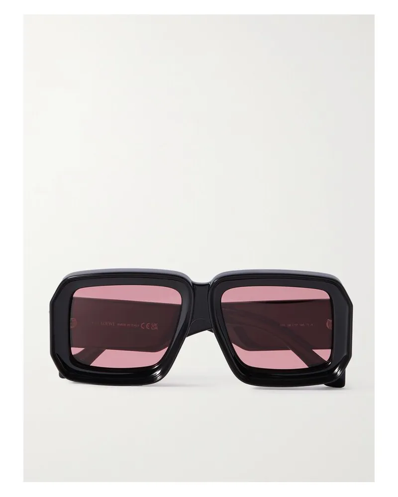 Loewe Paula's Ibiza Sonnenbrille Mit Eckigem Rahmen Aus Azetat - Schwarz Schwarz