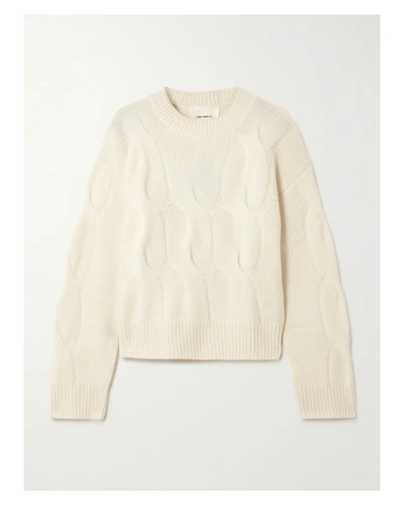 Lisa Yang Sammie Cable-knit Cashmere Sweater - Cream Cream