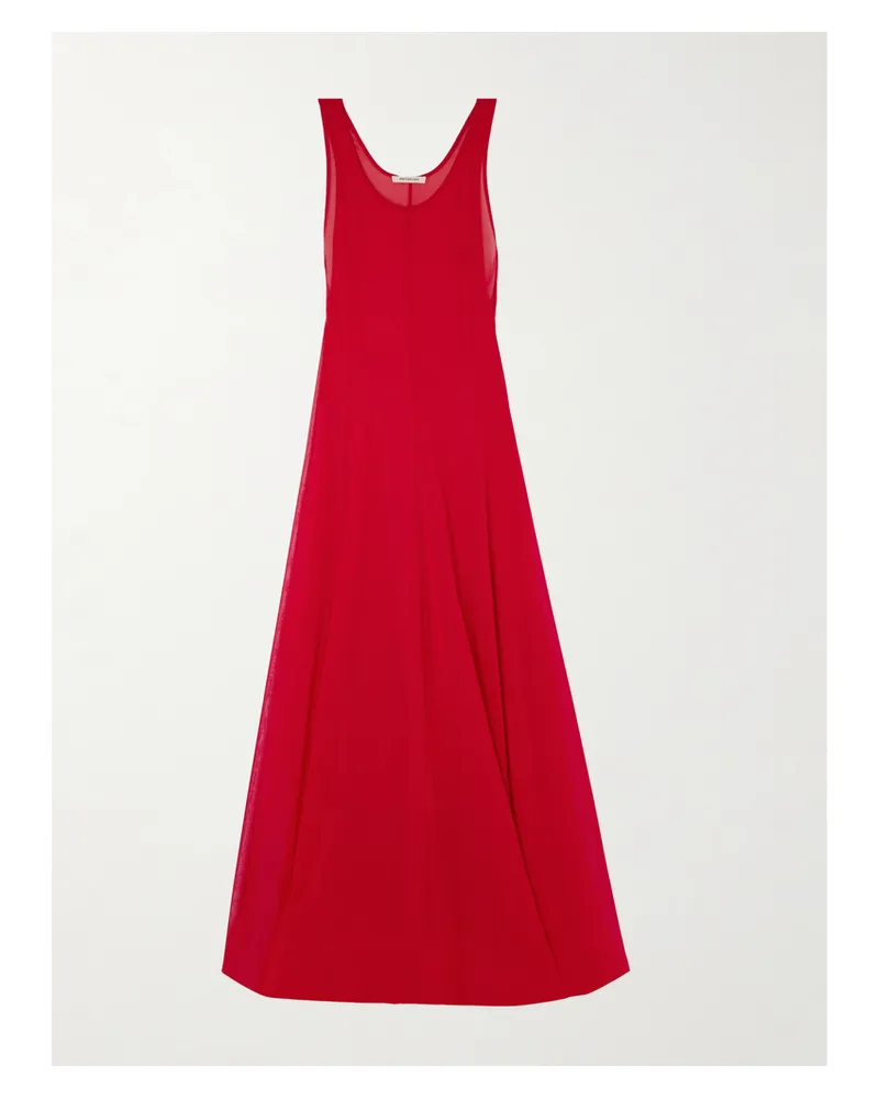 Peter Do Maxikleid Aus Einer Seidenmischung - Rot Rot