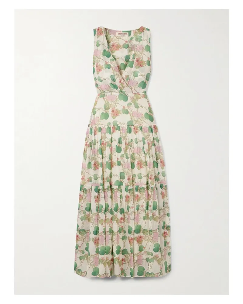 Emporio Sirenuse Antheia Dragonfly Maxikleid Aus Baumwoll-voile - Neutral Neutral