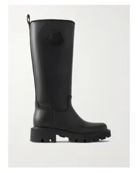 Moncler Kickstream Kniehohe Stiefel aus Pvc und Shell Schwarz