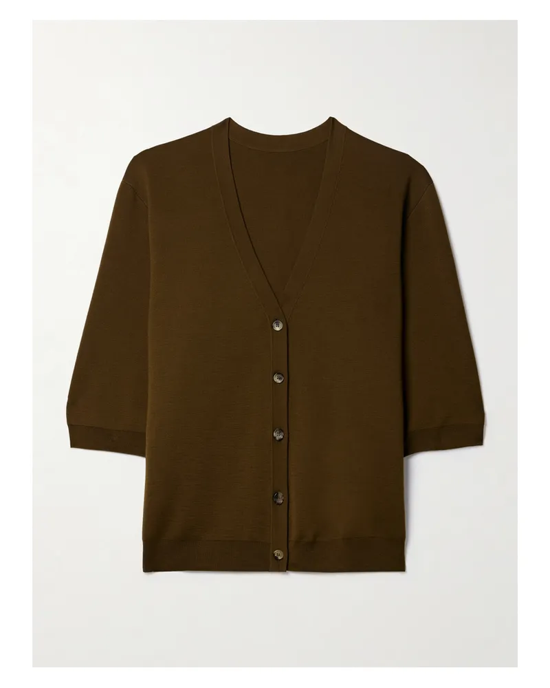 KHAITE Tedi Cardigan Aus Einer Wollmischung - Grün Grün