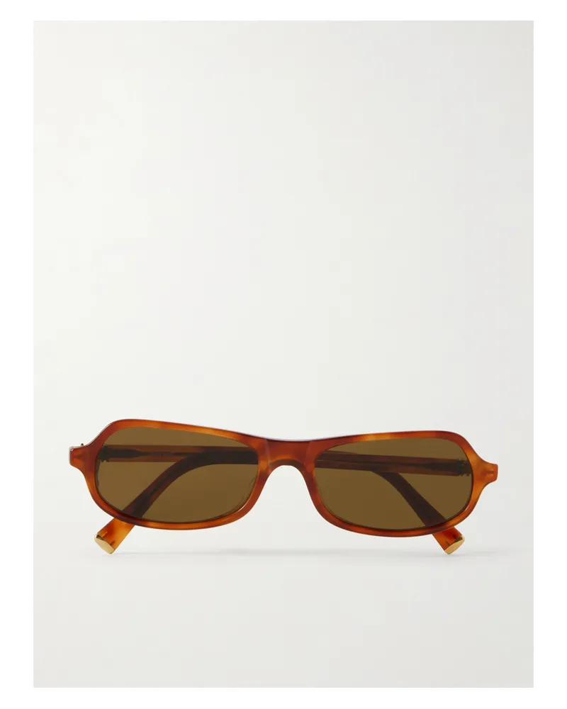 Miu Miu Round-frame Acetate Sunglasses - Brown Brown