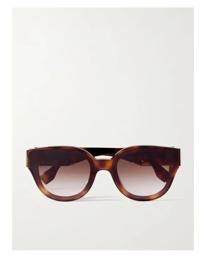 Fendi First Sonnenbrille Mit D-rahmen Aus Azetat In Hornoptik Mit Verzierungen - Braun Braun