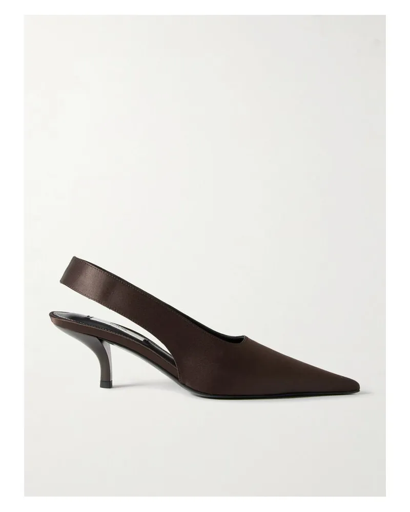 Totême Slingback-pumps Aus Satin - Braun Braun