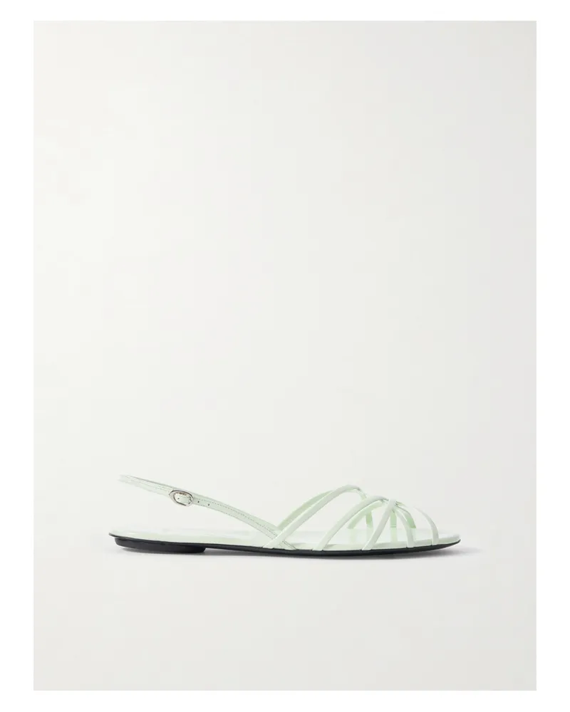 Proenza Schouler Uma Leather Slingback Sandals - Green Green