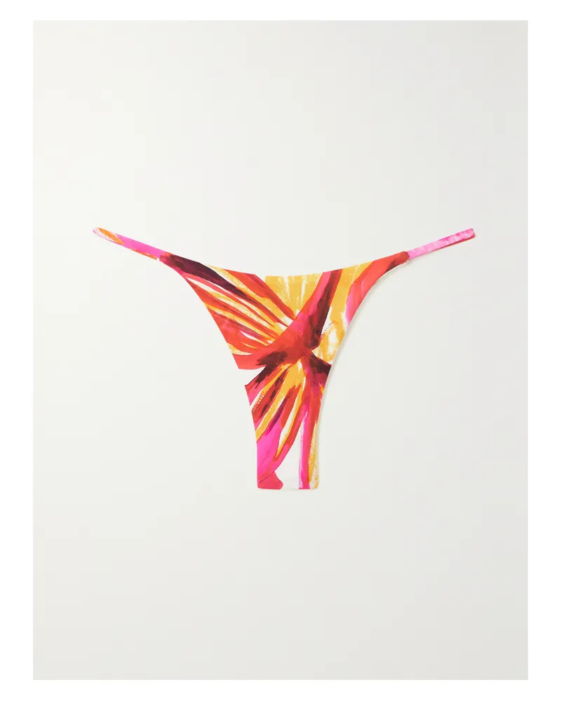 Louisa Ballou Bedrucktes Bikini-höschen - Rot Rot