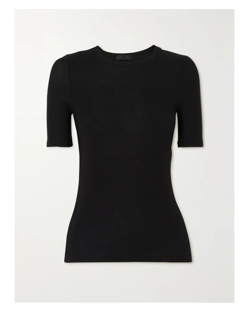 ATM Tanktop Aus Geripptem Stretch-modal - Schwarz Schwarz