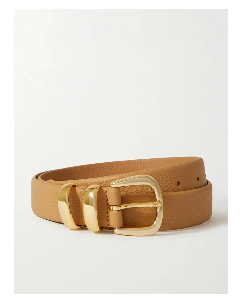 Anderson's Textured-leather Waist Belt - Neutrals Neutrals