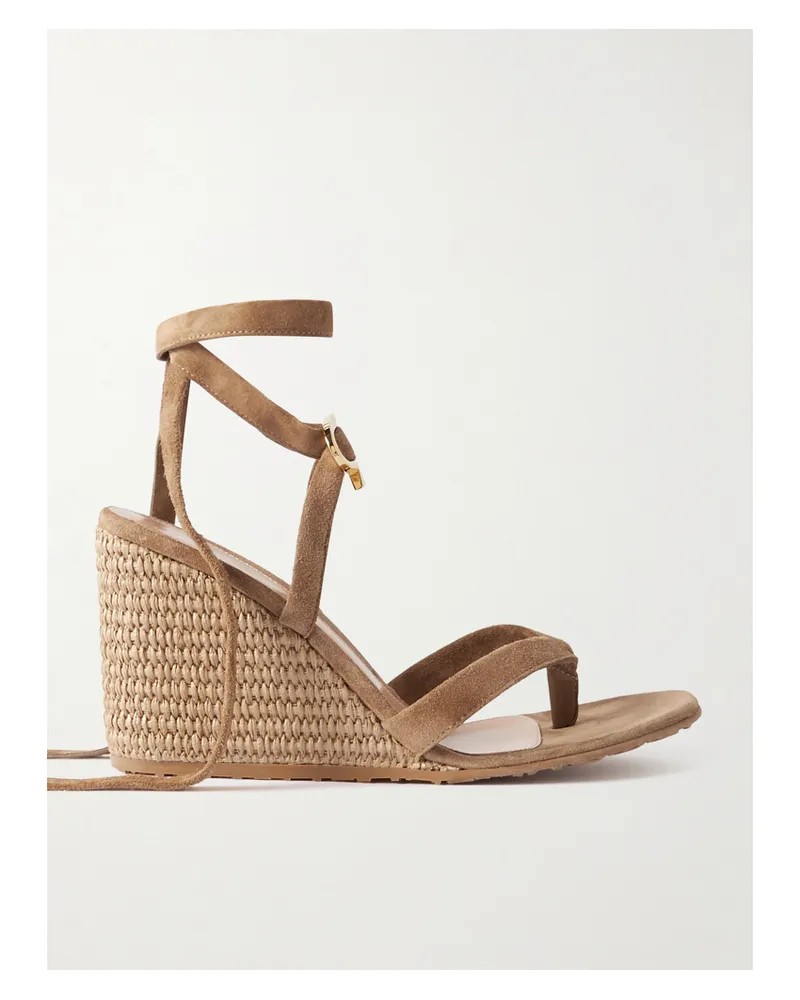 Gianvito Rossi Oleg 85 Wedges Aus Veloursleder - Neutral Neutral