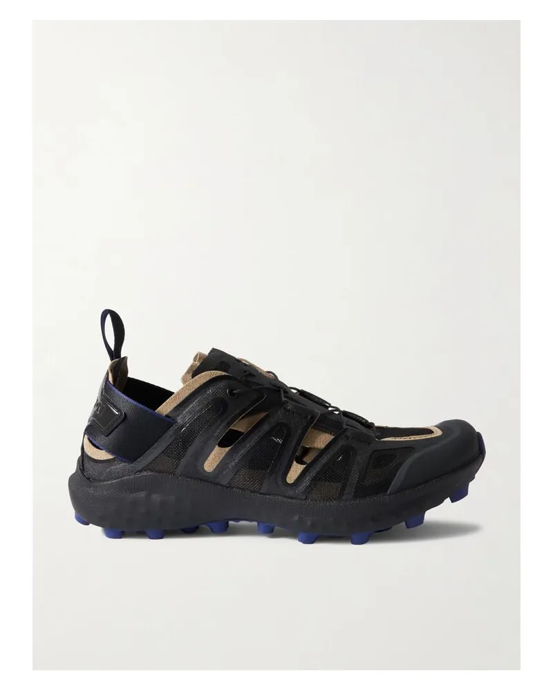 Salomon Udara Advanced Sneakers Aus Gummi Und Mesh Mit Cut-outs - Schwarz Schwarz