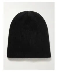 The Elder Statesman Watchman Beanie aus Kaschmir In Rippstrick Schwarz