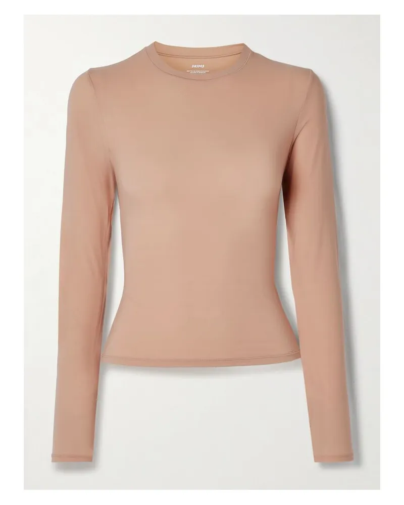 SKIMS Fits Everybody T-shirt – Clay – Oberteil - Neutral Neutral