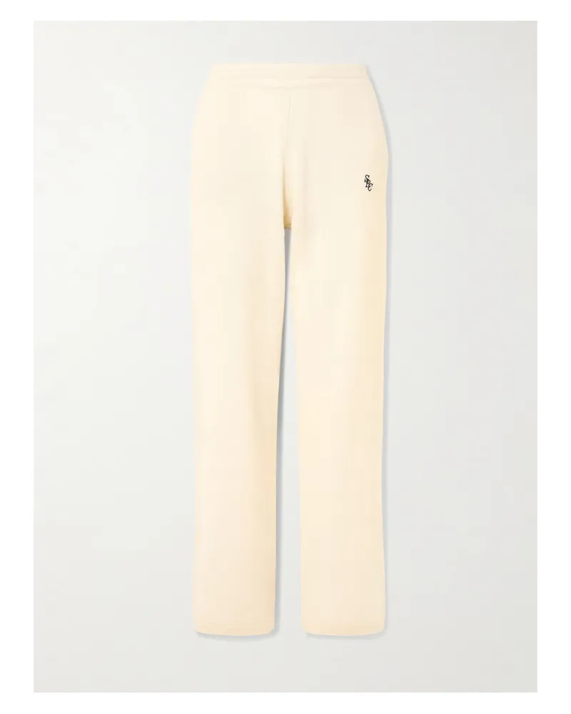 SPORTY & RICH Jogginghose Aus Einer Kaschmir-wollmischung Mit Stickerei - Neutral Neutral