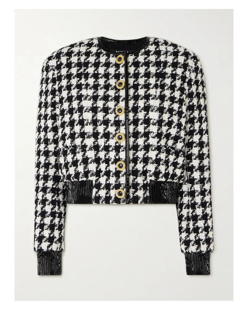 Balmain Jacke aus Tweed Schwarz