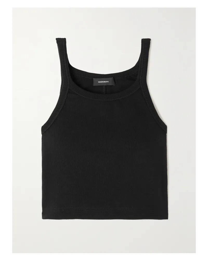WARDROBE.NYC Hailey Bieber Tanktop Aus Gerippter Stretch-baumwolle - Schwarz Schwarz