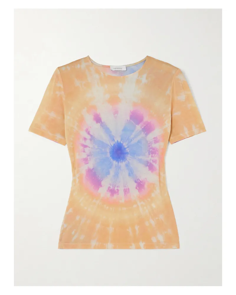 Paco Rabanne Second Skin T-shirt Aus Stretch-jersey Mit Batikmuster - Mehrfarbig Mehrfarbig