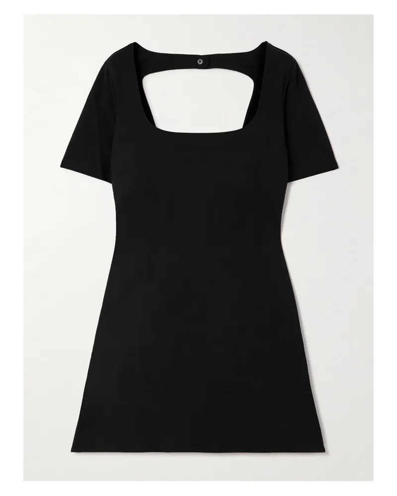 STAUD Stern Minikleid Aus Stretch-ponte Mit Rückenausschnitt - Schwarz Schwarz