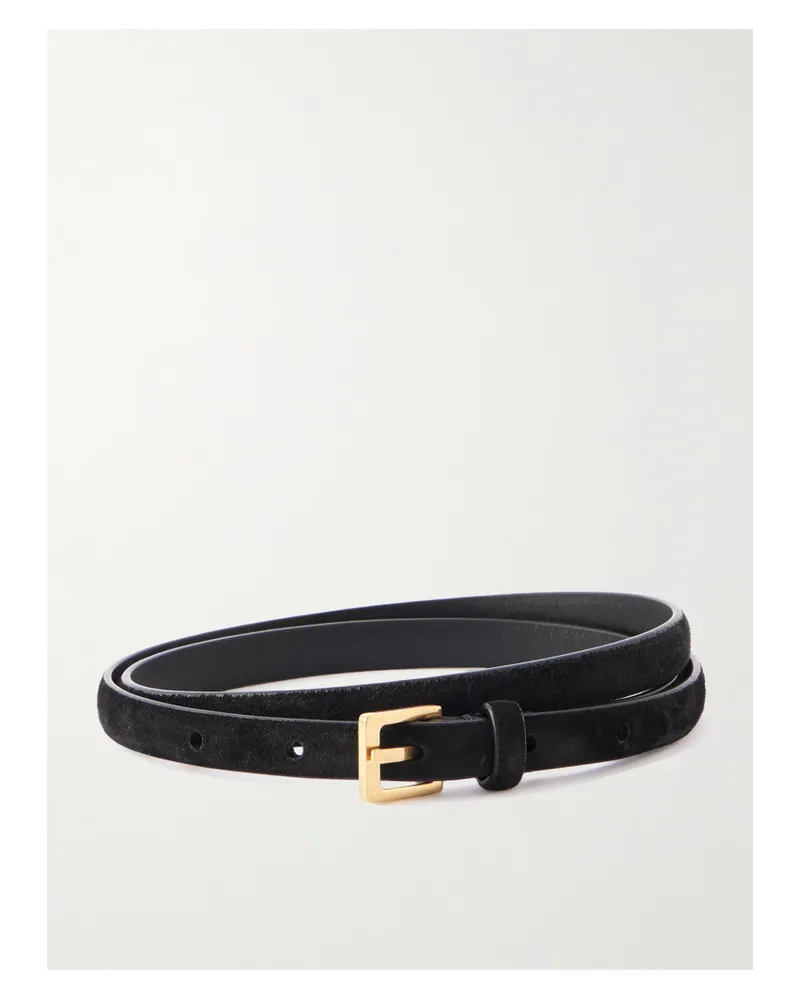 The Row City Suede Belt - Black Black