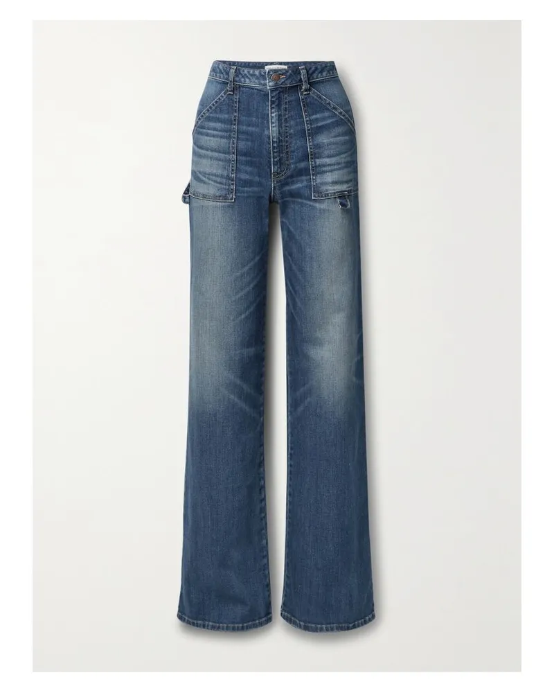 Nili Lotan Quentin Hoch Sitzende Jeans Mit Weitem Bein - Blau Blau