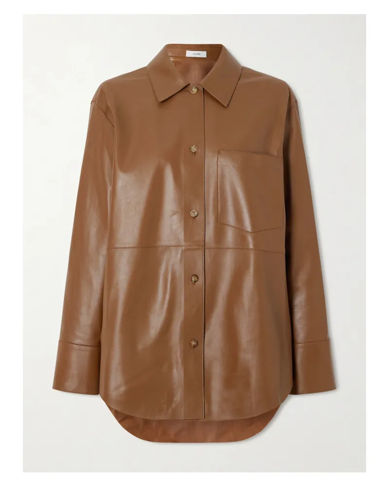 Joseph Penna Hemd Aus Leder - Braun Braun