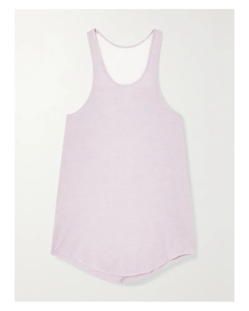 I.D. SARRIERI Coffee Mornings Pyjama-oberteil Aus Einer Modalmischung Mit Spitzenbesatz - Lila Lila