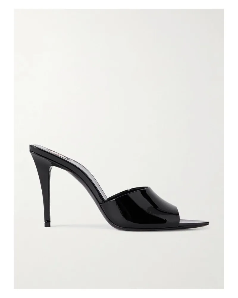 Saint Laurent Romy Mules Aus Lackleder - Schwarz Schwarz