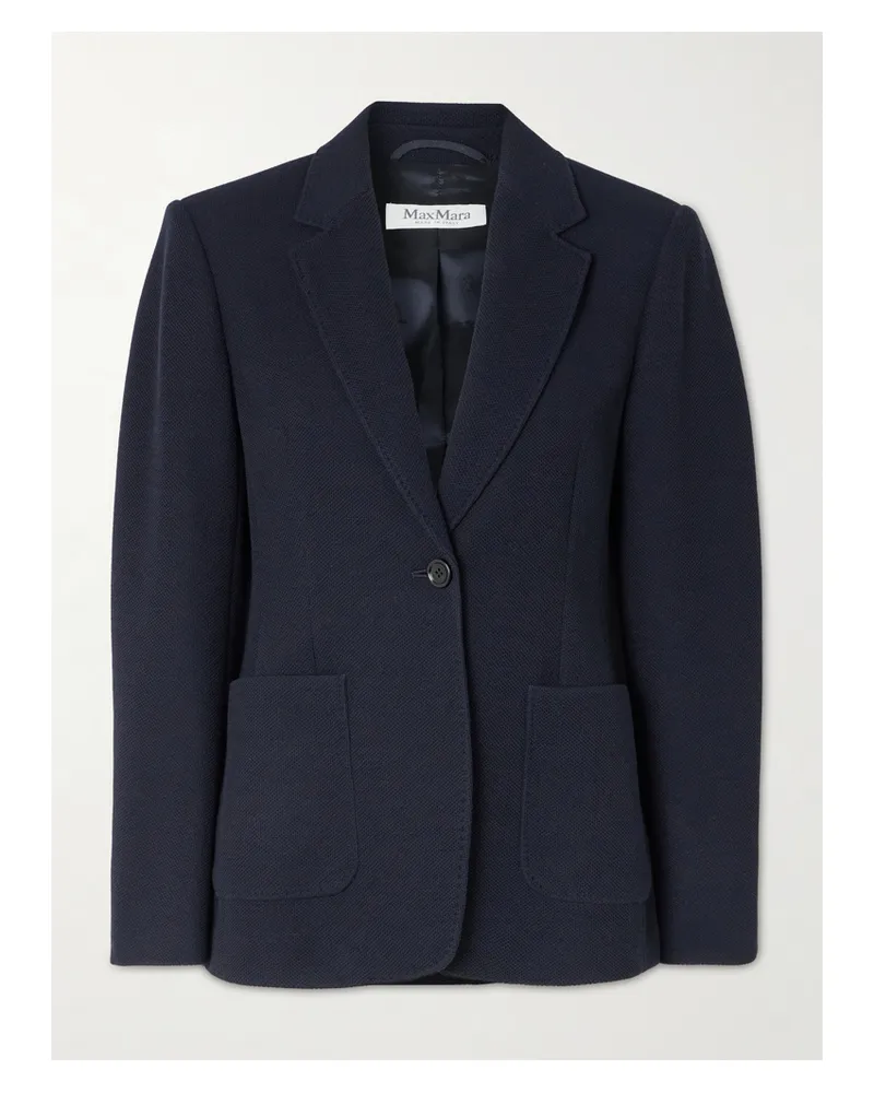 Max Mara Utilita Wool Blazer - Blue Blue
