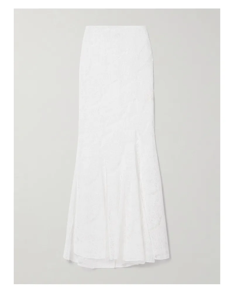 A.W.A.K.E. Maxirock Aus Recycelter Spitze - Weiß Weiß