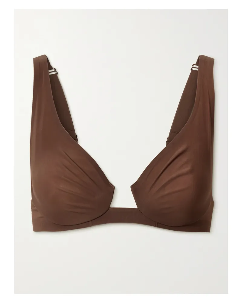 SKIMS Naked Plunge Bra – Smokey Quartz – Bh - Neutral Neutral