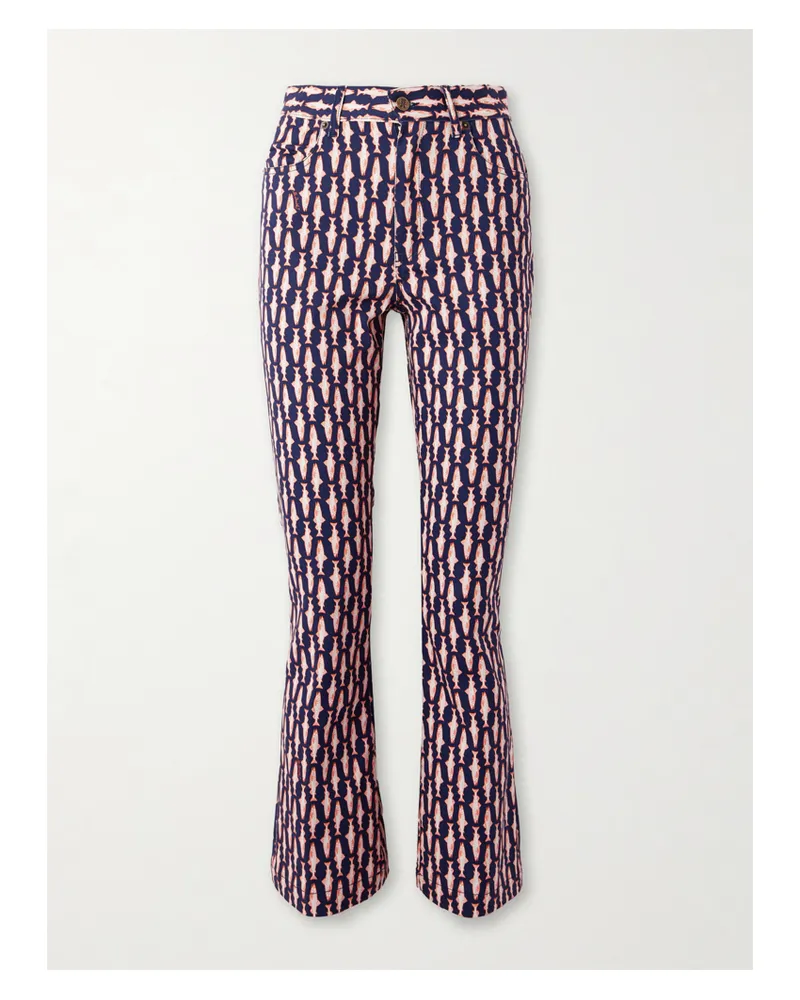 La DoubleJ The Cropped Halbhohe, Bedruckte Schlagjeans - Mehrfarbig Mehrfarbig