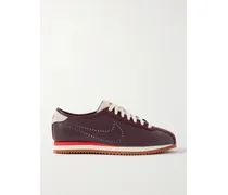 Cortez Sneakers Aus Leder Mit Perforationen Und Velourslederbesätzen - Burgunder