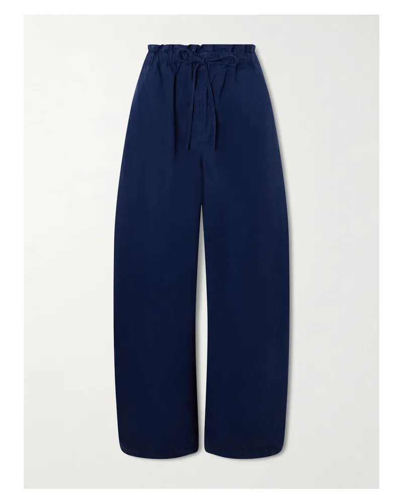 Ralph Lauren Hose Mit Weitem Bein Aus Baumwolle - Blau Blau