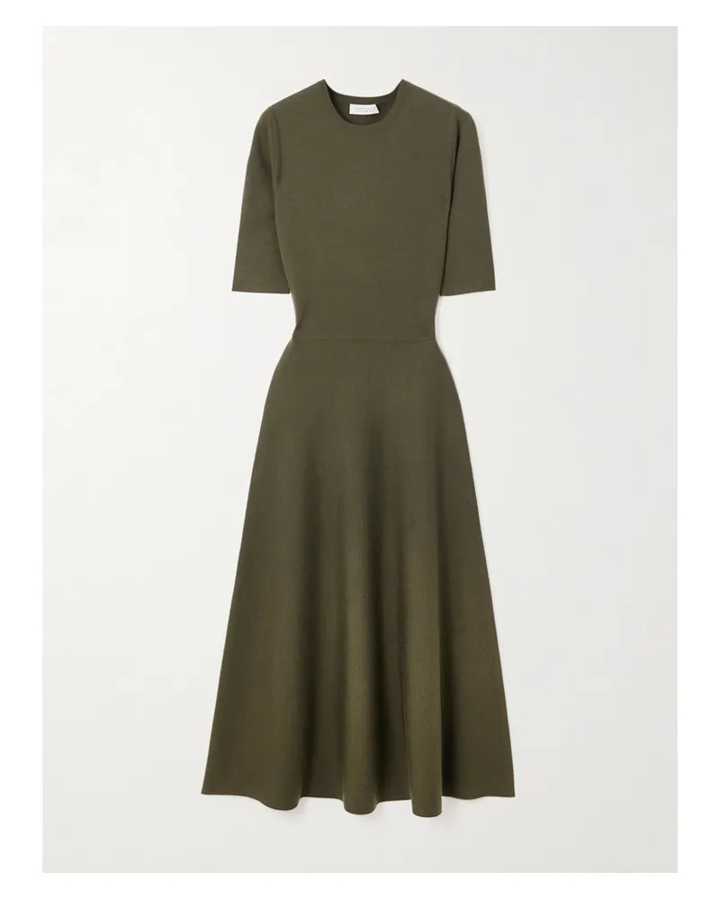 Gabriela Hearst Seymore Midikleid Aus Einer Mischung Aus Wolle, Kaschmir Und Seide - Grün Grün