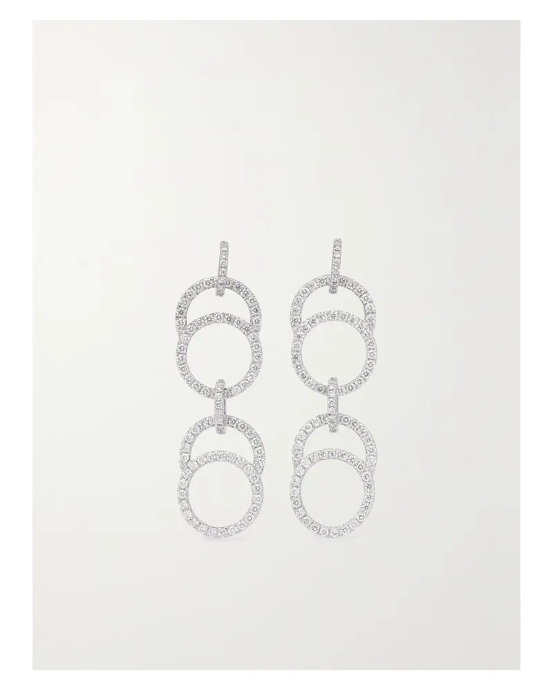 COURBET Céleste Ohrringe Aus Recyceltem 18 Karat Weißgold Mit Synthetischen Diamanten - Silber Silber