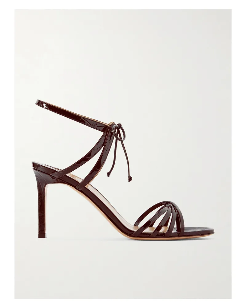 Tom Ford Angelica Sandalen Aus Leder Mit Krokodileffekt - Braun Braun