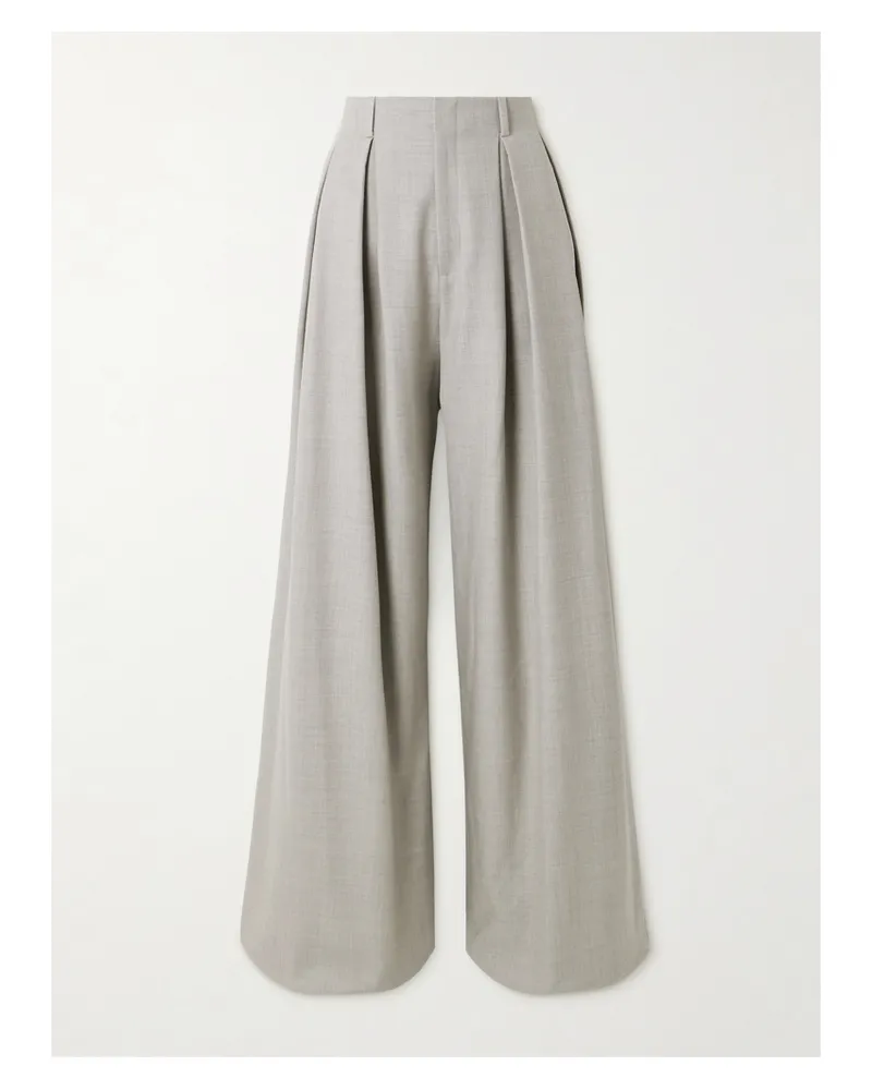 Ralph Lauren Greer Bundfaltenhose Mit Weitem Bein Aus Wolle - Grau Grau