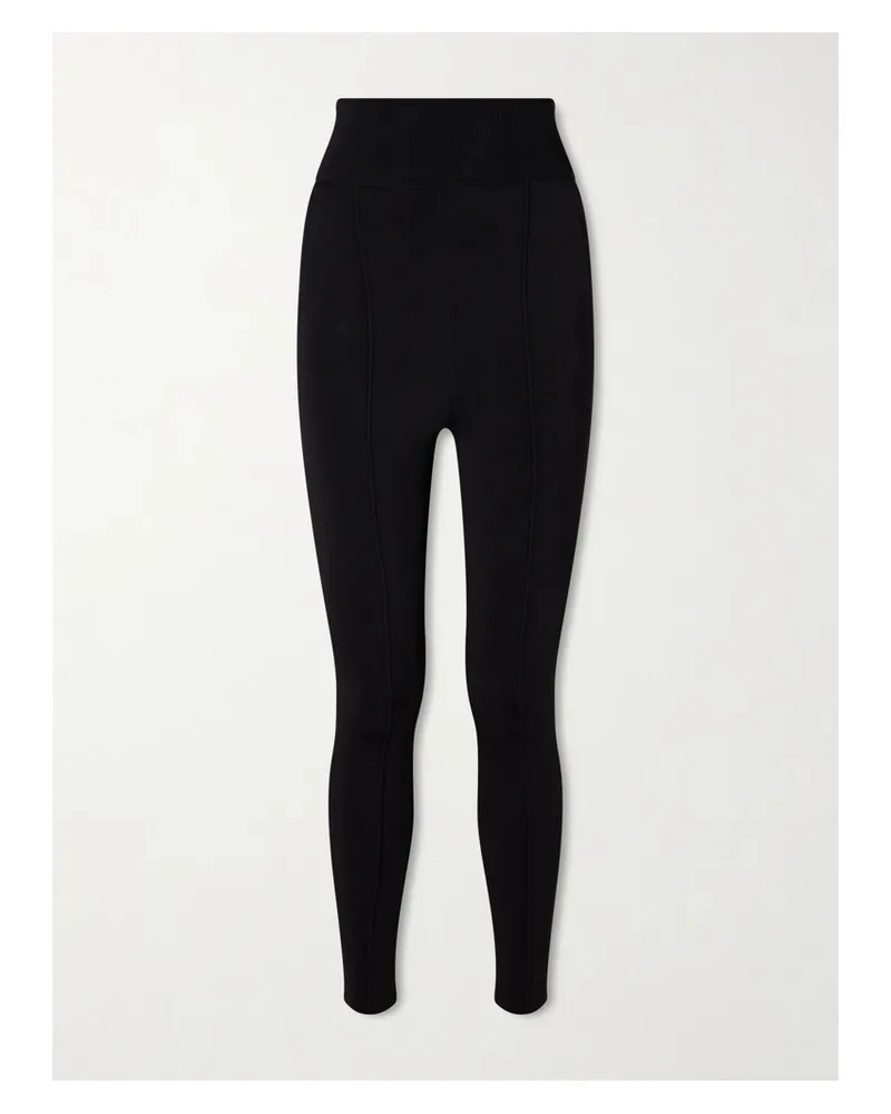 Chloé Paneled Stretch-knit Leggings - Black Black
