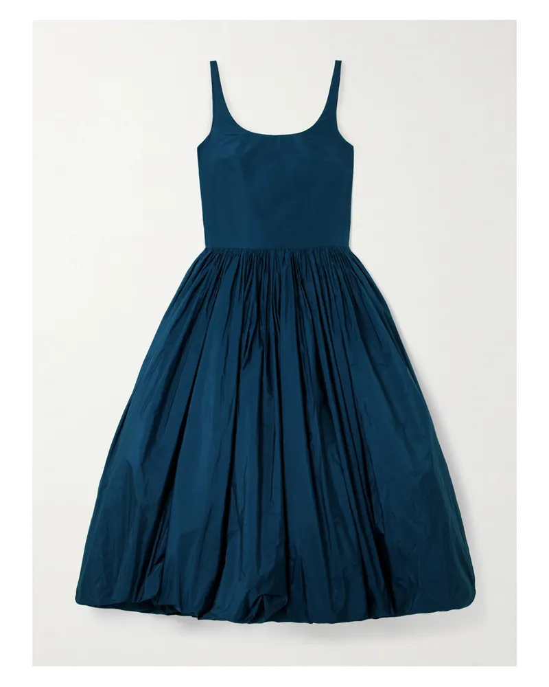 Molly Goddard Lettice Midikleid Aus Taft Mit Raffungen - Blau Blau