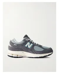 New Balance 2002r Sneakers aus Mesh und Veloursleder Grau