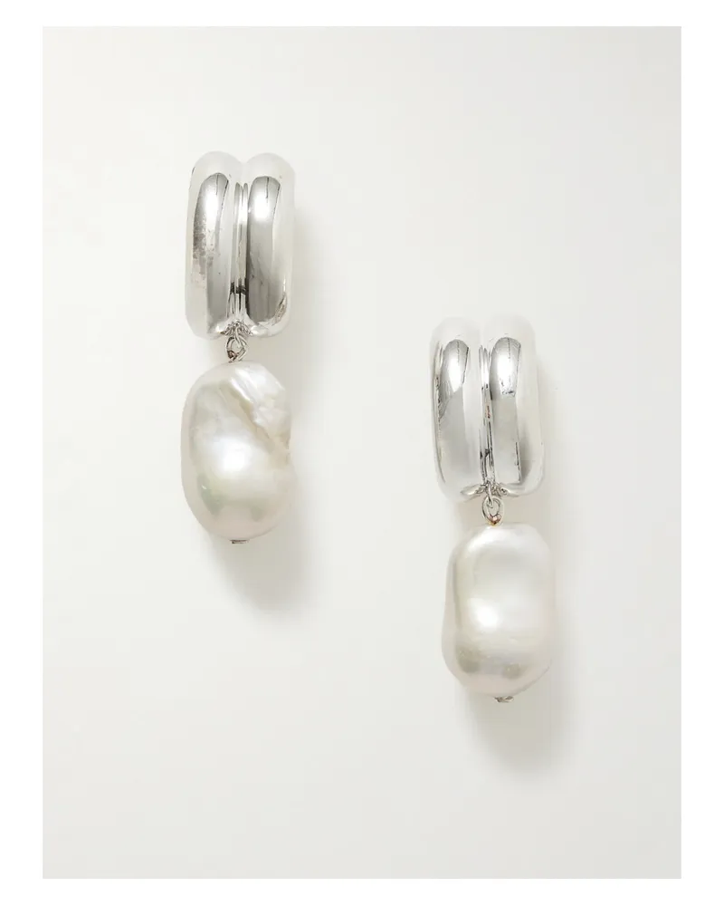 AGMES Juliette Ohrringe Aus Recyceltem Silber Mit Perlen Silber