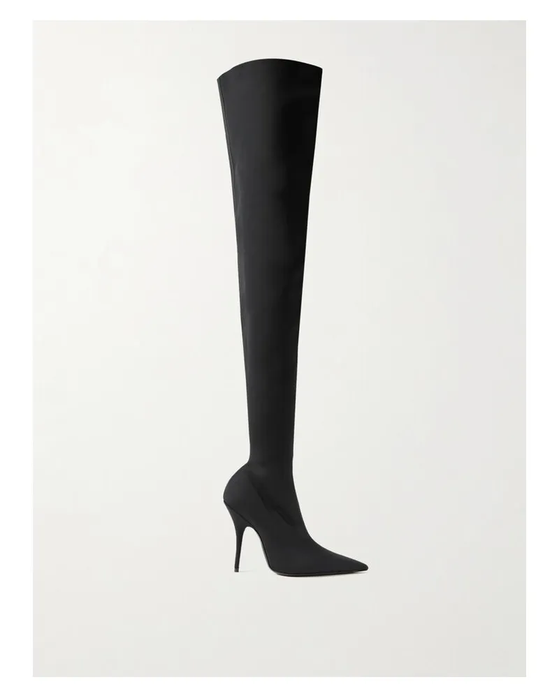 Balenciaga Knife Overknees Aus Stretch-strick - Schwarz Schwarz