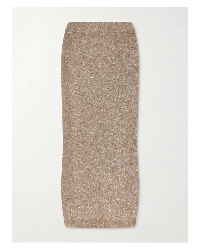 Brunello Cucinelli Midirock Aus Strick Mit Fransen - Braun Braun