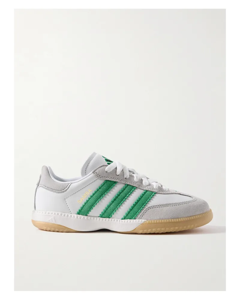 adidas Samba Mn Sneakers Aus Leder Mit Velourslederbesätzen - Weiß Weiß