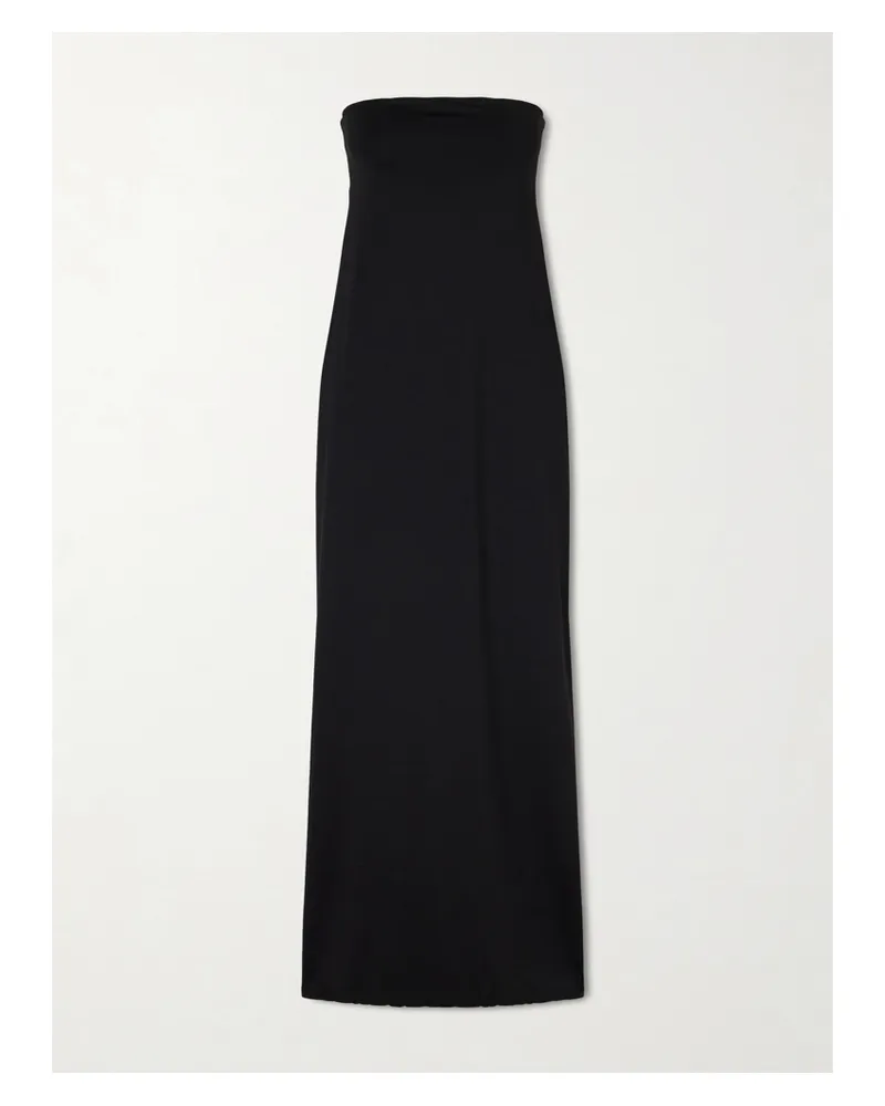 Taller Marmo Penelope Strapless Stretch-jersey Coverup - Black Black
